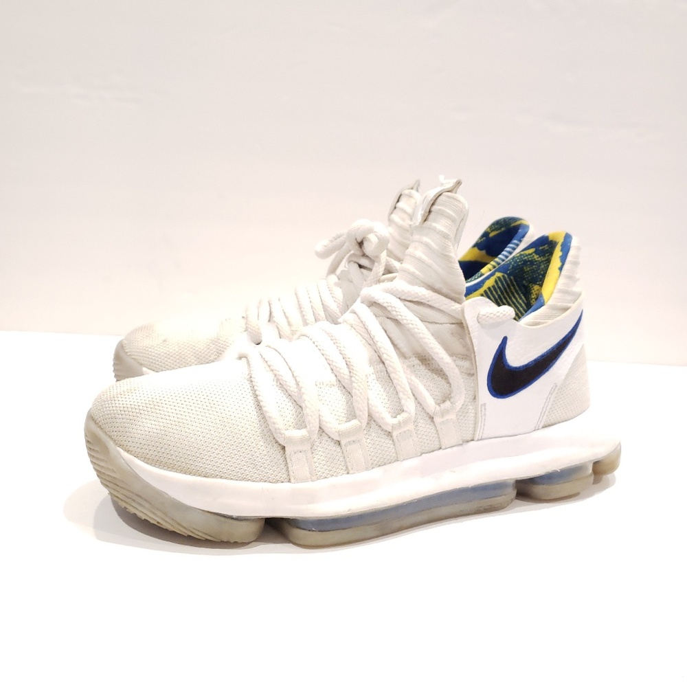 Nike KD X Boys Basketball Sneaker 5.5Y 897815-101 warriors home sneakers
